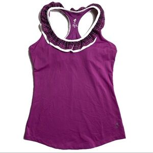 4All Ruffle Tennis Sports bra RacerBack Yoga plaid
